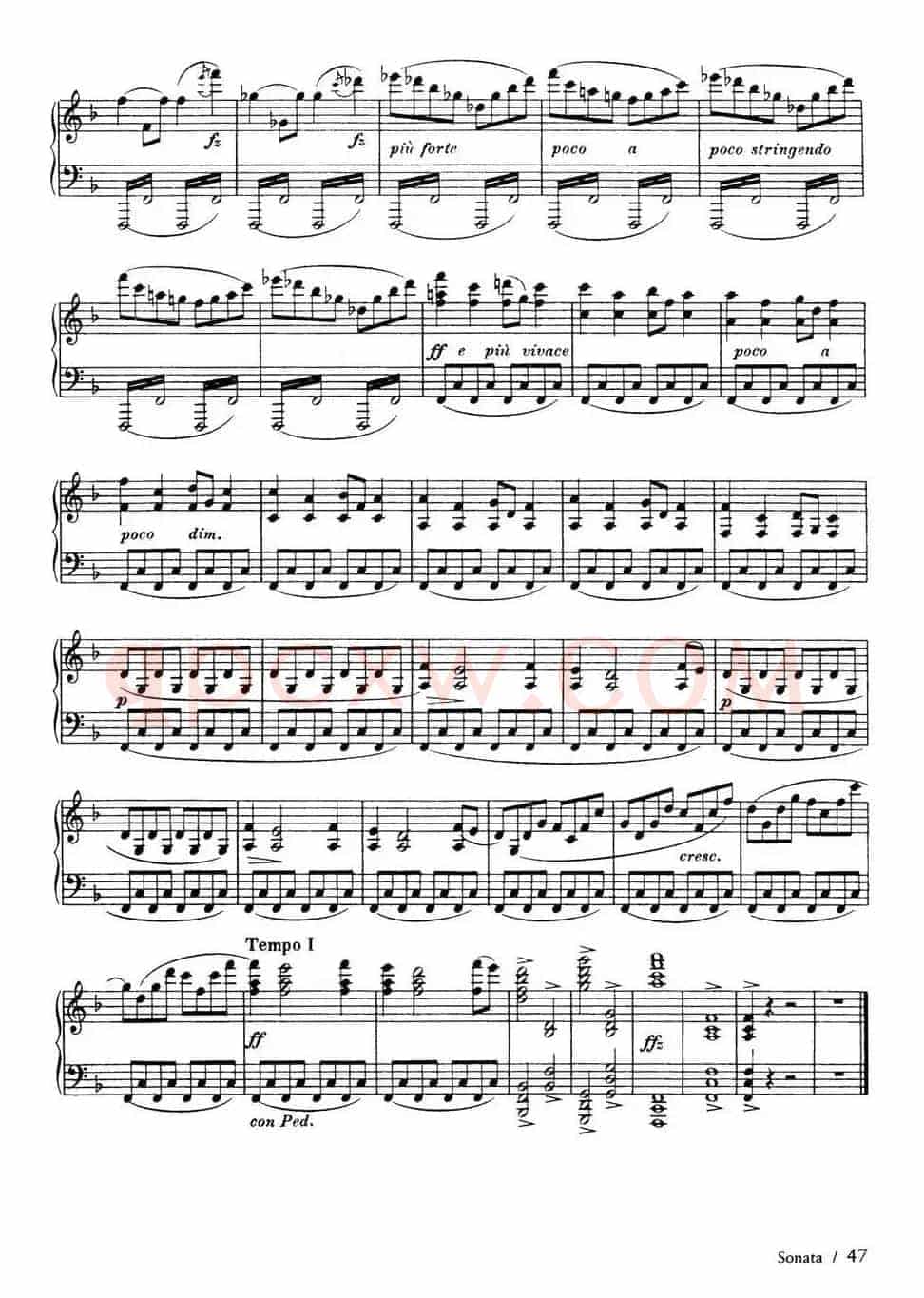 Piano Sonata in F Maj Op·12 （F大调钢琴奏鸣曲·第一乐章）