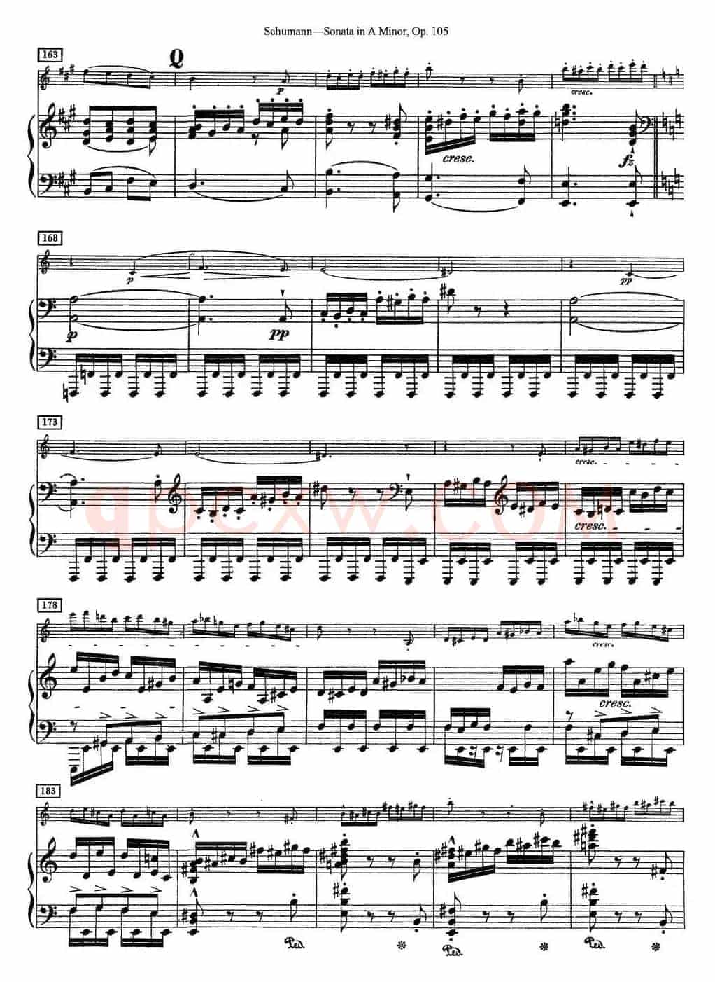 Violin Sonata in A minor Op.105（小提琴+钢琴伴奏）