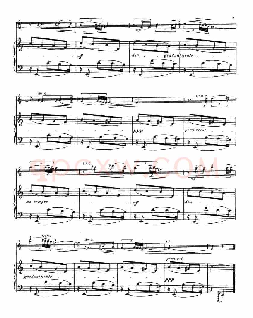 Suite of Spanish Folksongs:2、NANA（小提琴+钢琴伴奏）