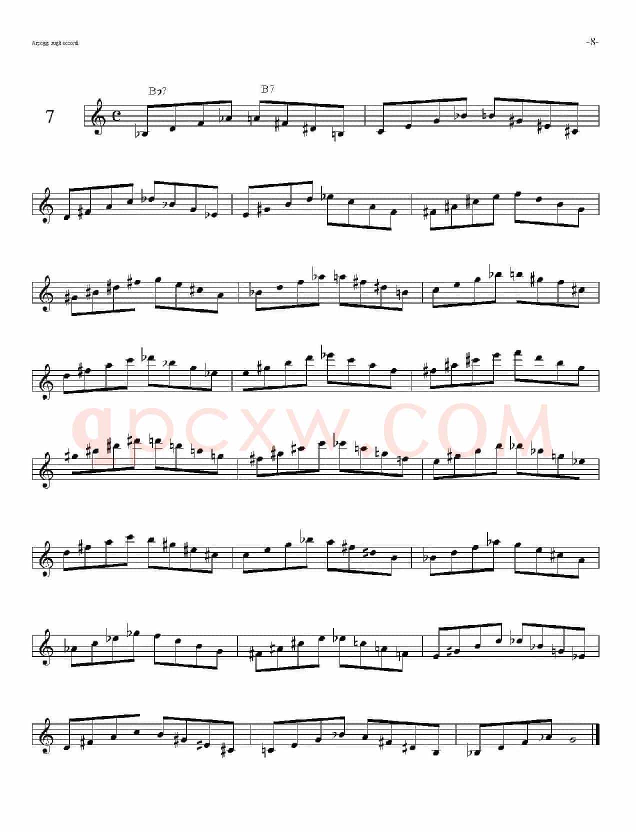 Sax Arpeggi sassofono F（音阶练习（上）6——10）