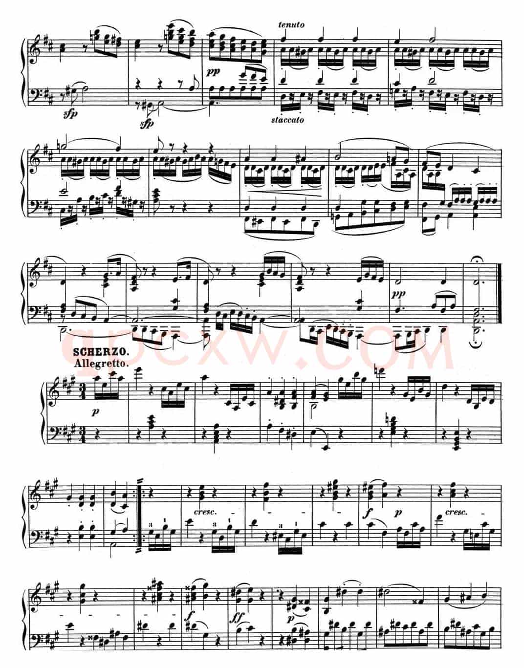 贝多芬钢琴奏鸣曲02 A大调 Op.2 No.2 A major