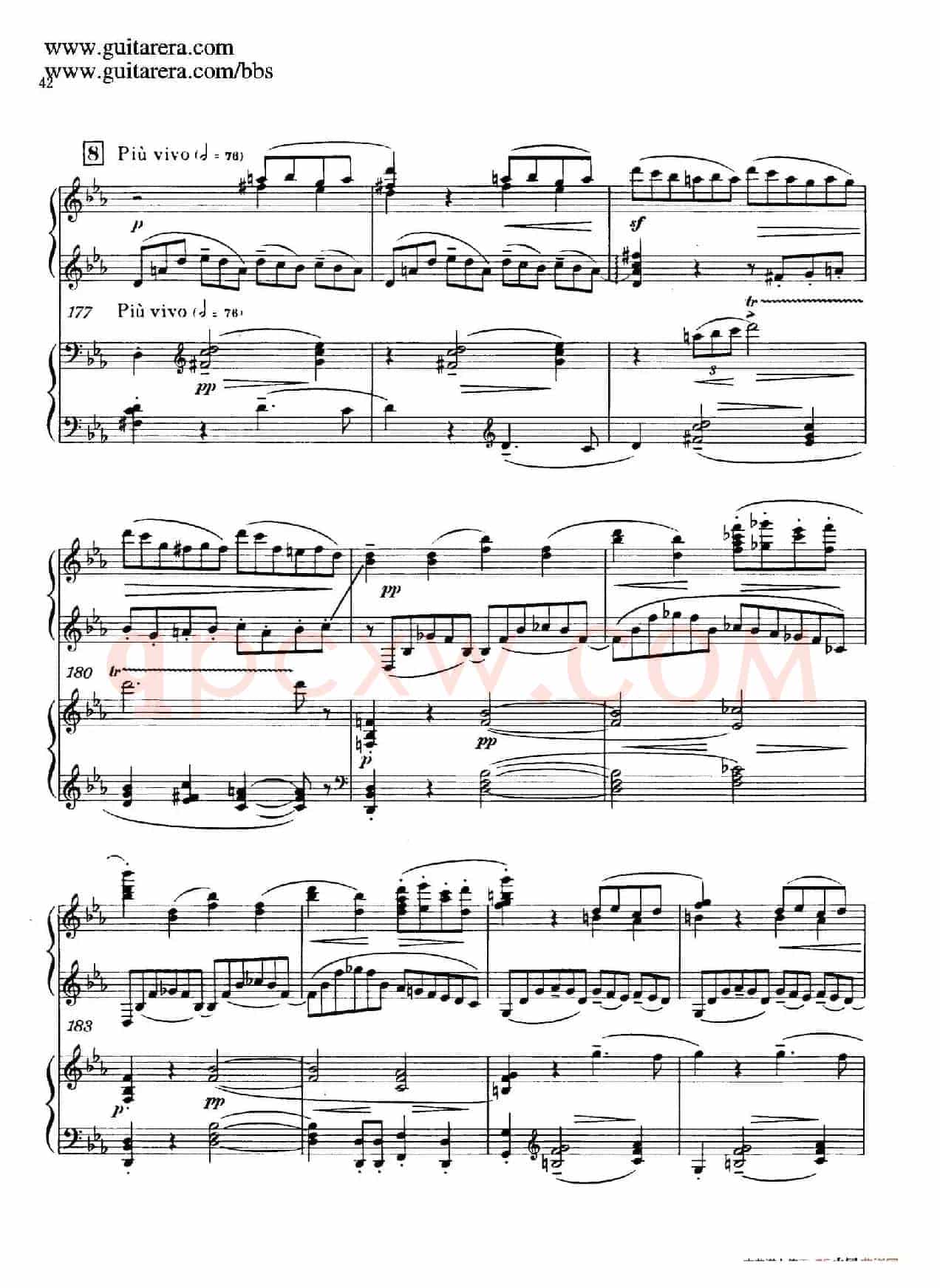 c小调第二钢琴协奏曲 Op.18(双钢琴·第一乐章)