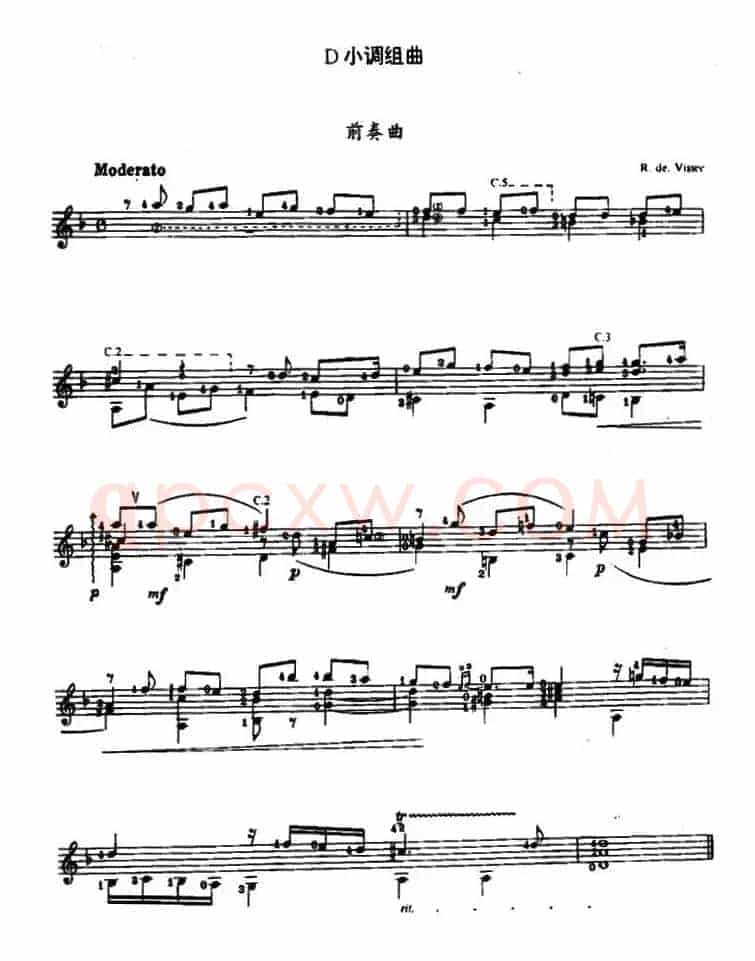 D小调组曲（古典吉他）