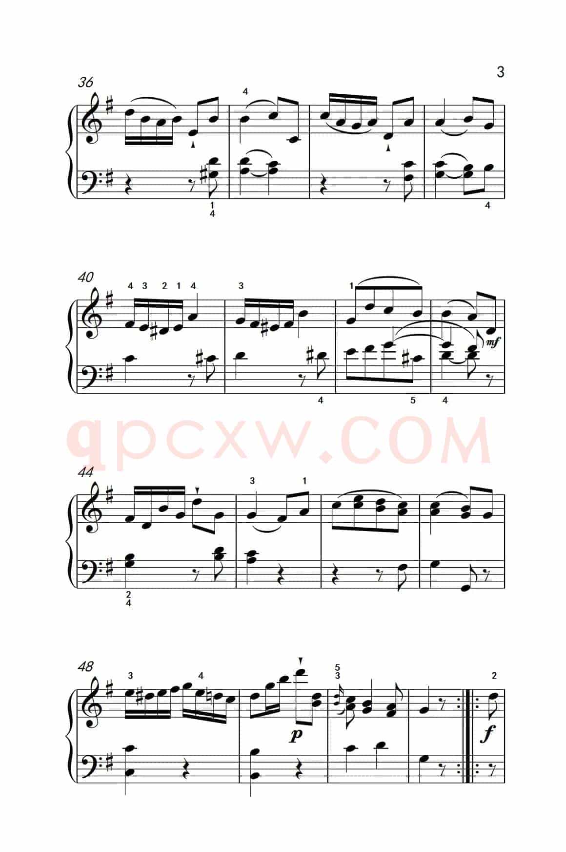 第六级 1.G大调奏鸣曲（中央音乐学院 钢琴（业余）考级教程 4-6级）