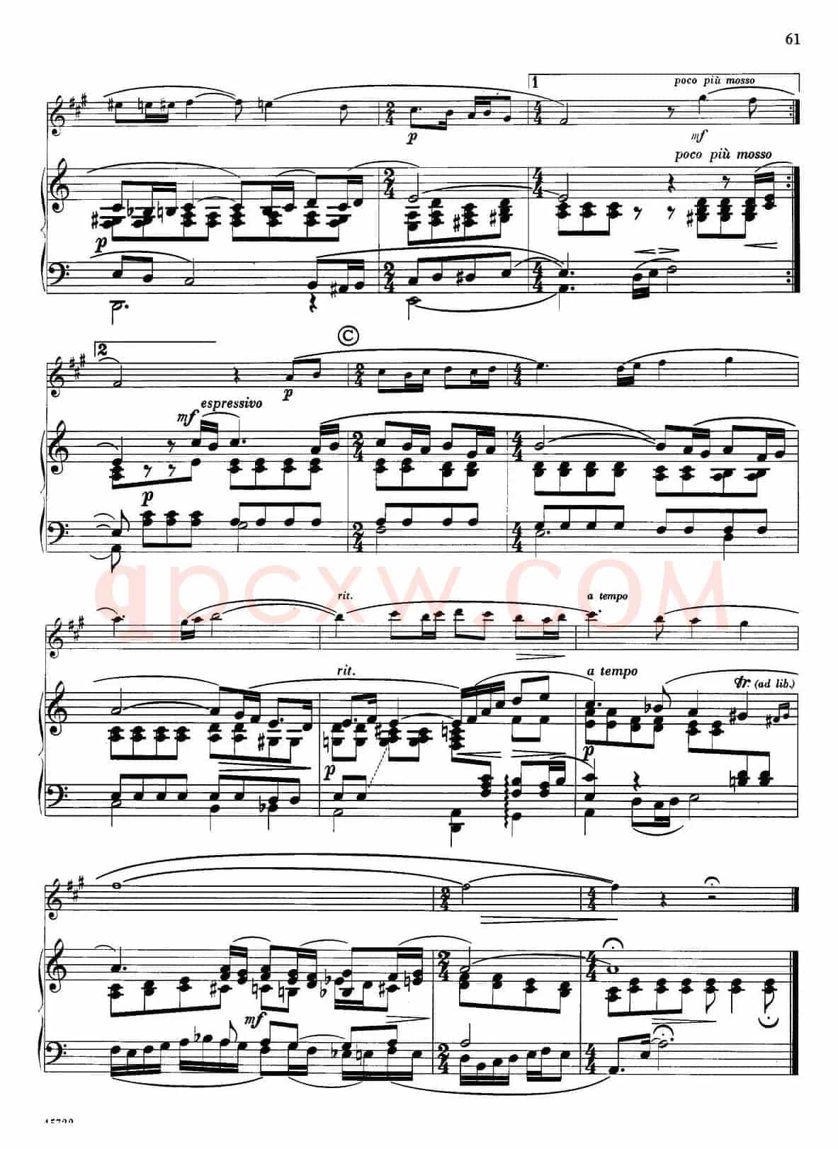 15首古典萨克斯独奏曲：13、Vocalise（中音萨克斯+钢琴伴奏）
