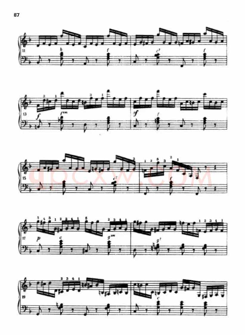 《车尔尼手风琴练习曲集》第Ⅲ册（P75—97）