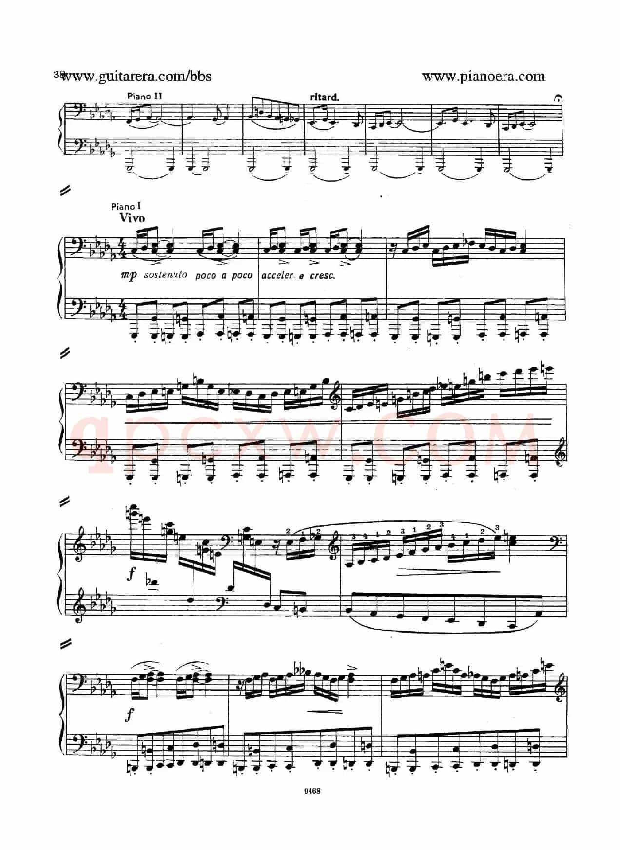 Piano Concerto in D-flat Major Op.37(降D大调钢琴协奏曲·Ⅰ·双钢琴)