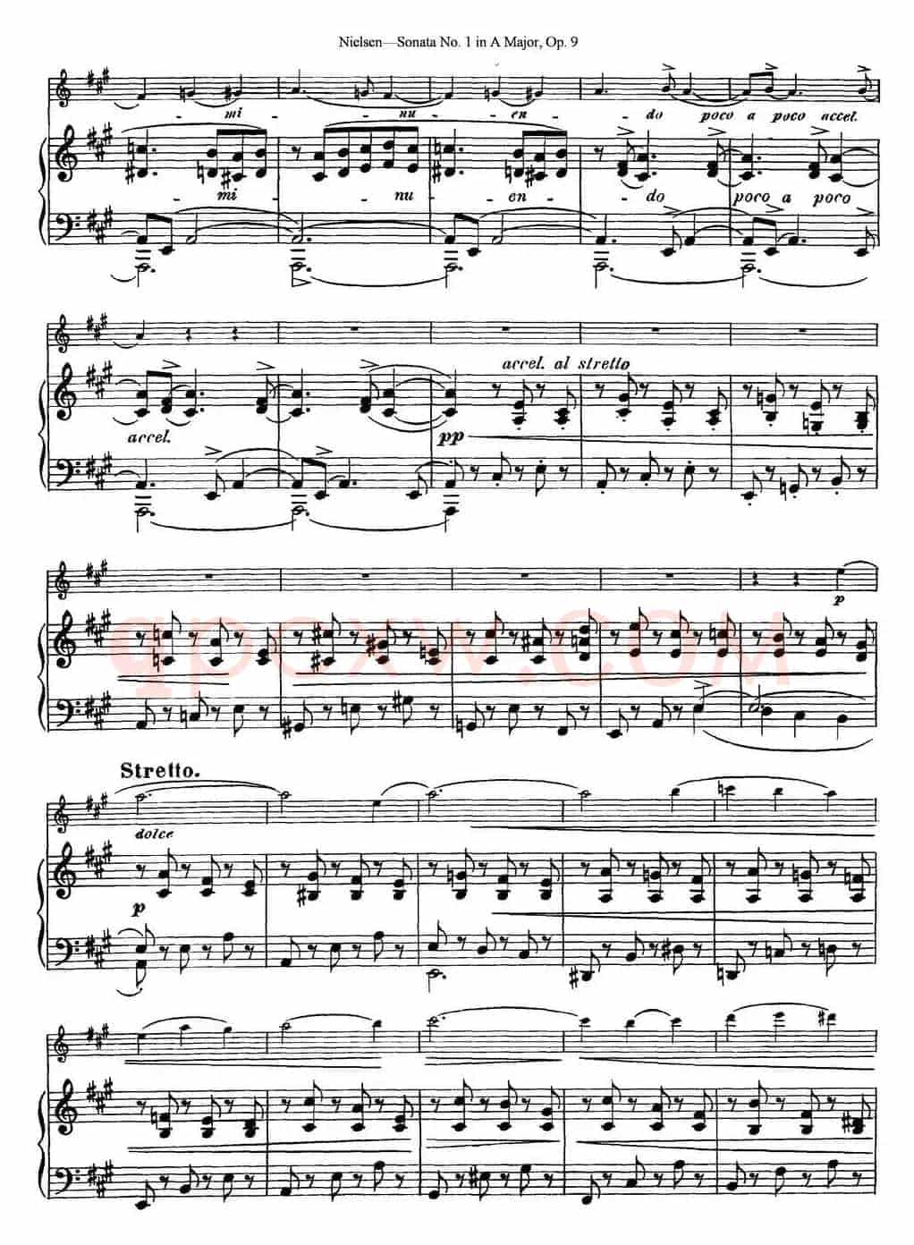 Violin Sonata No.1 in A Major Op.9（小提琴+钢琴伴奏）