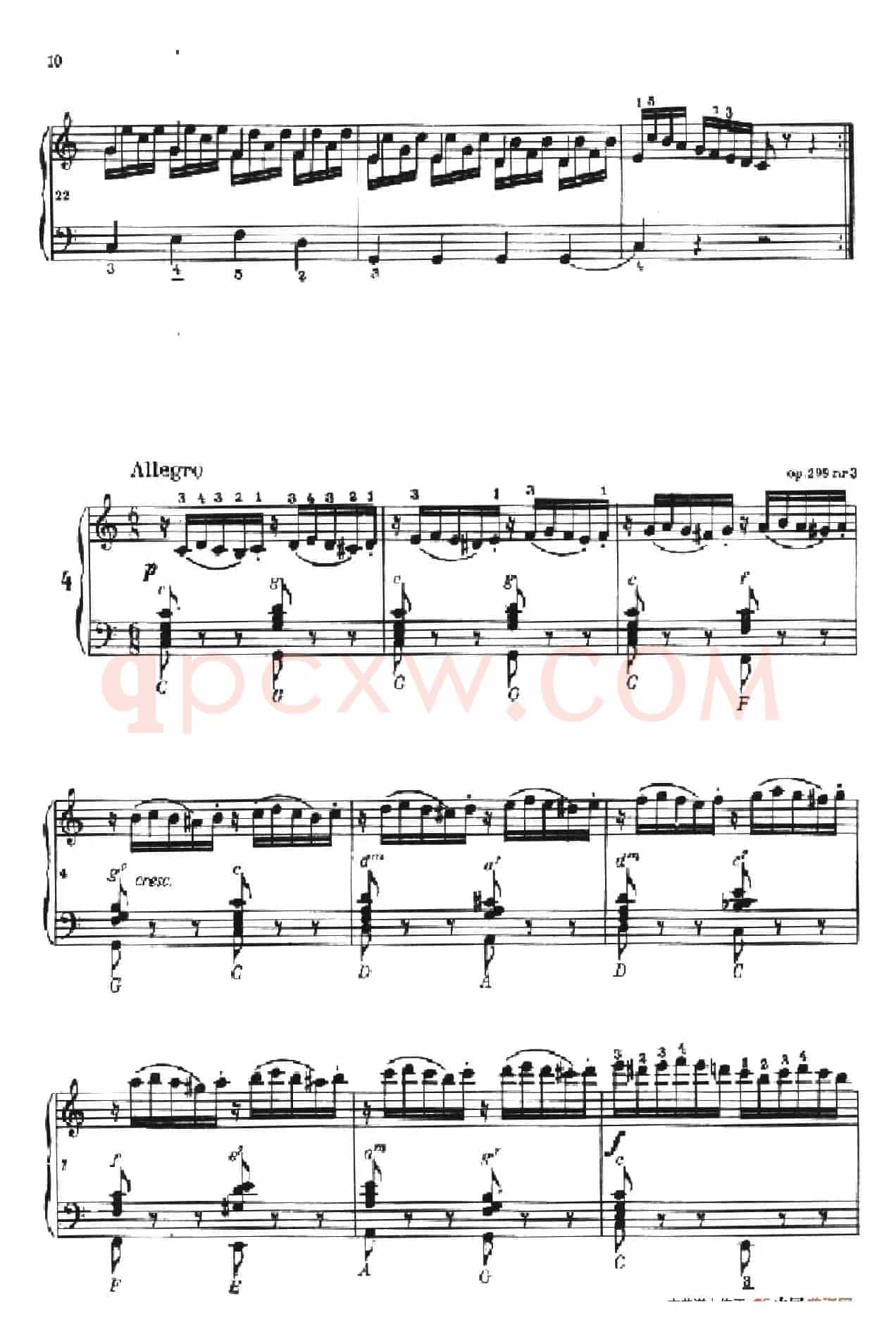 《车尔尼手风琴练习曲集》第Ⅱ册（第1——4首）
