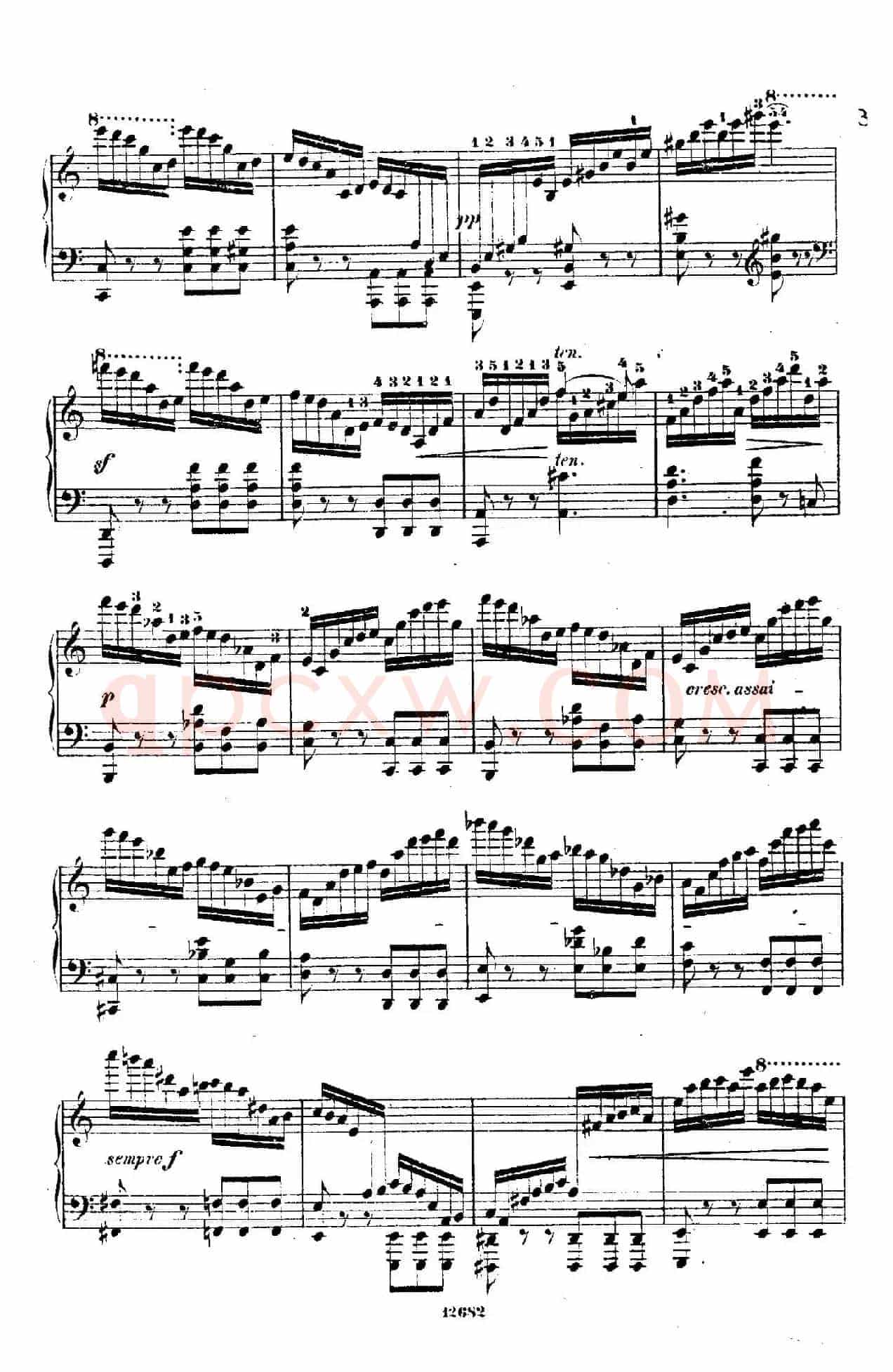 Douze Etudes de Salon Op.5（12首沙龙练习曲·7）