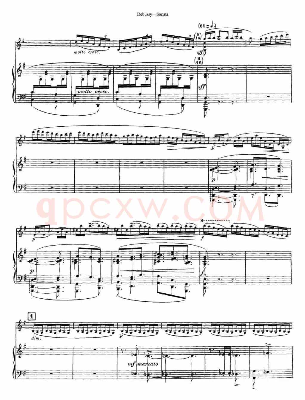 Debussy Sonata（小提琴+钢琴伴奏）