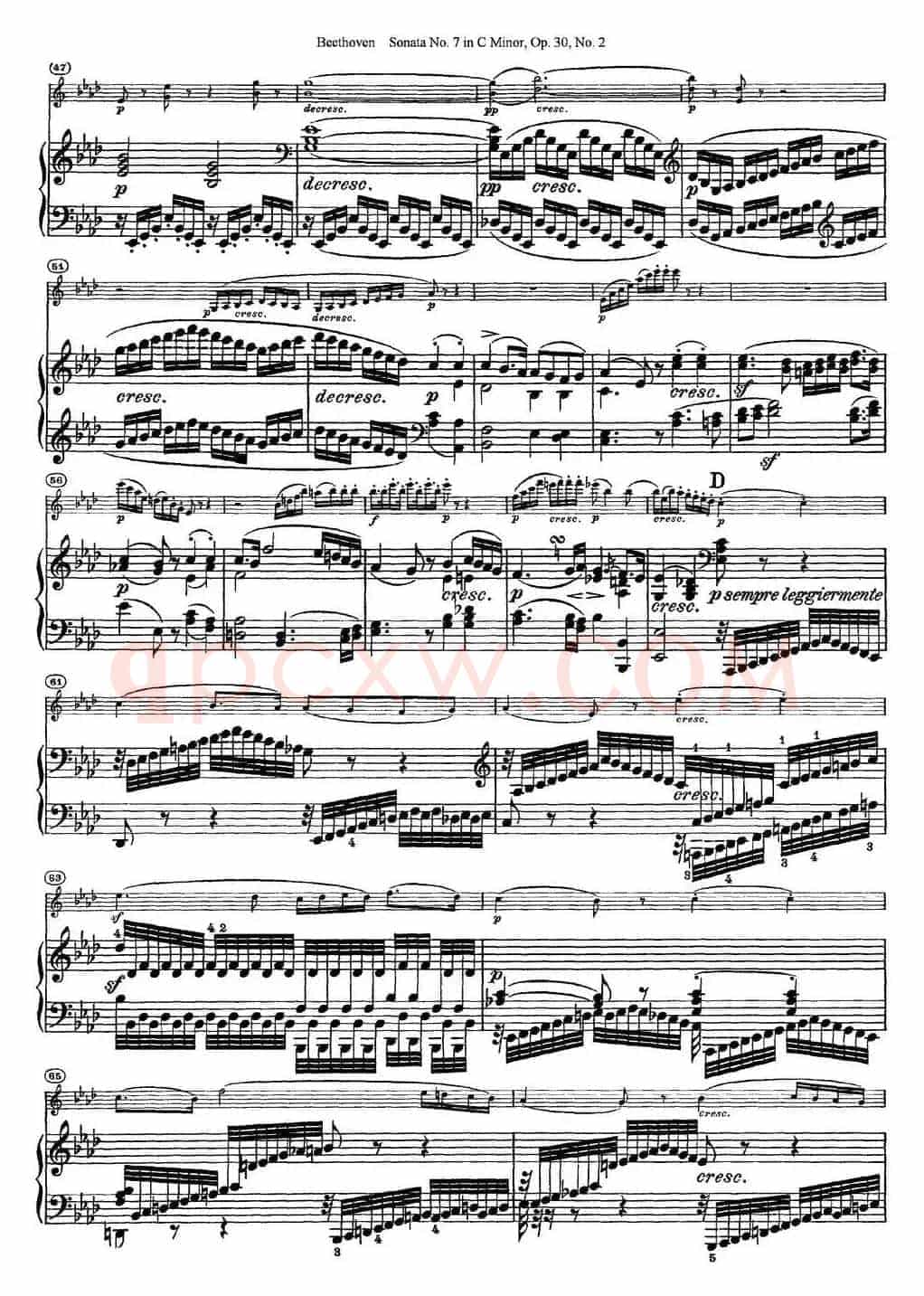 Violin Sonata No.7 in C Minor Op.30 No.2（小提琴+钢琴伴奏）