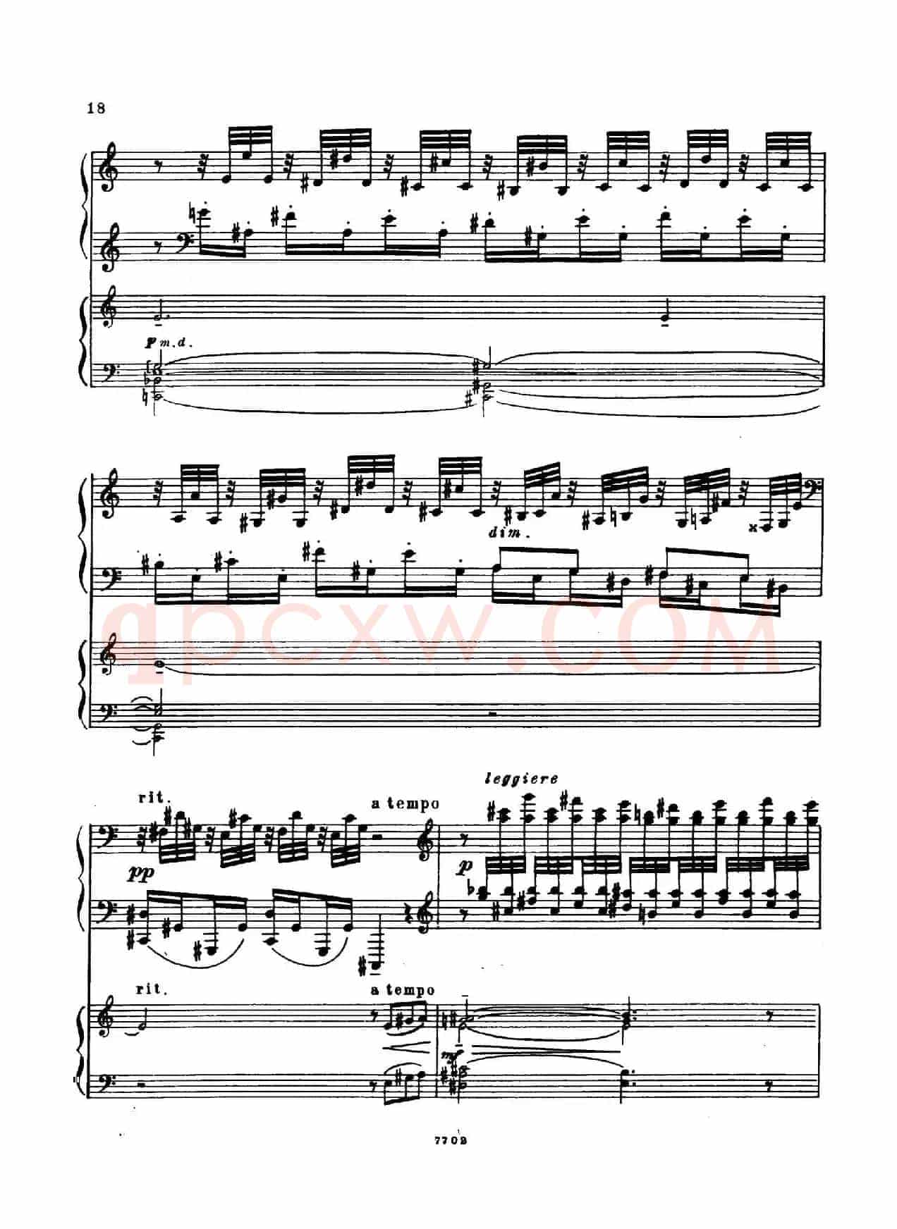 升f小调第一钢琴协奏曲 Op.1(双钢琴版)