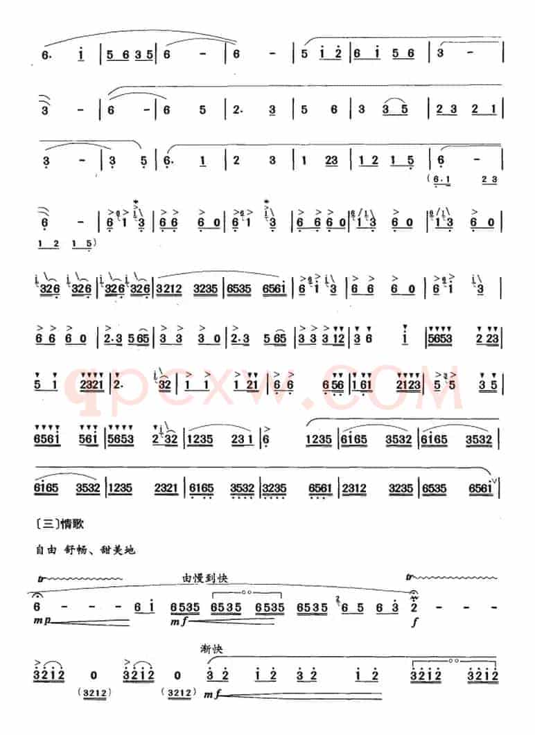 笛箫九级考级曲目：巴塘素描