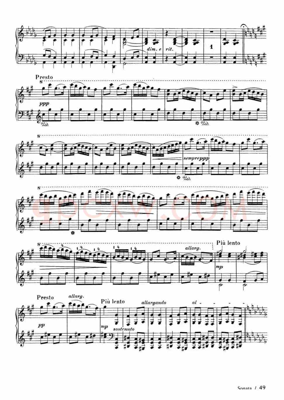 Piano Sonata in F Maj Op·12(F大调钢琴奏鸣曲·第二乐章)