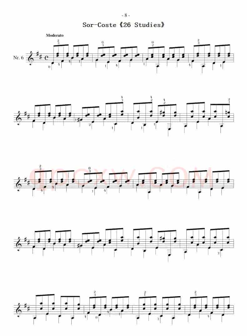 Sor-Coste《26 Studies》（STUDY 6）