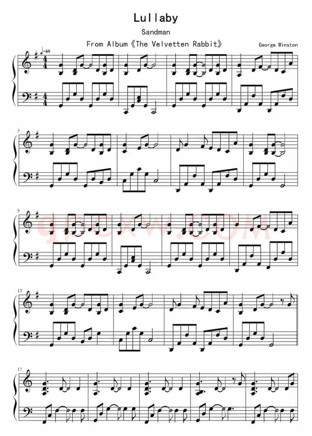 Lullaby（George Winston作曲版）