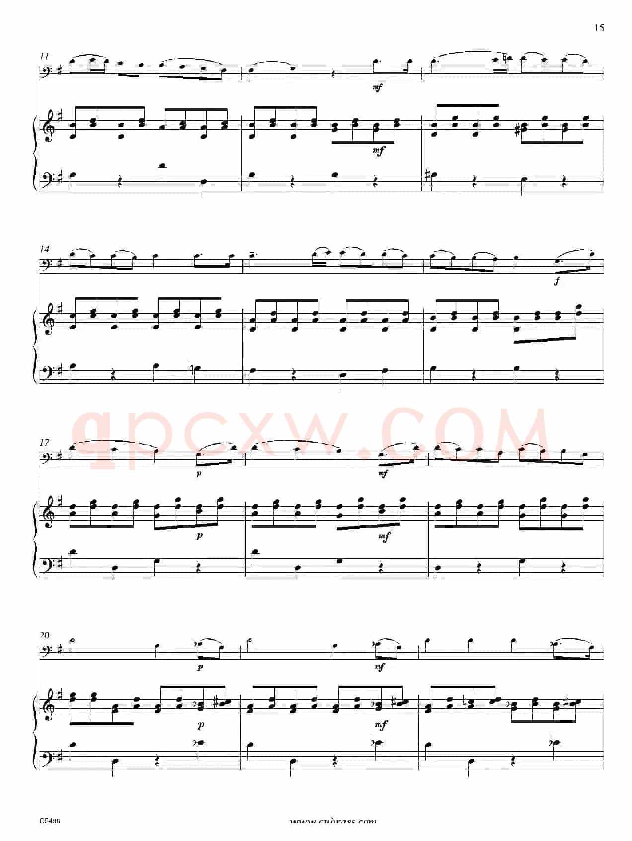 Serenade “Andante Cantabile”from String Quartet No. 8(巴松+钢琴伴奏)