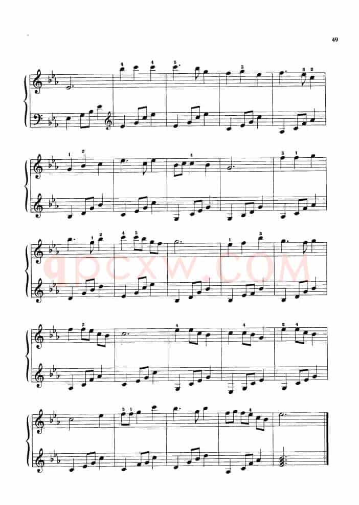 110首中国民歌钢琴小曲集：纺织曲