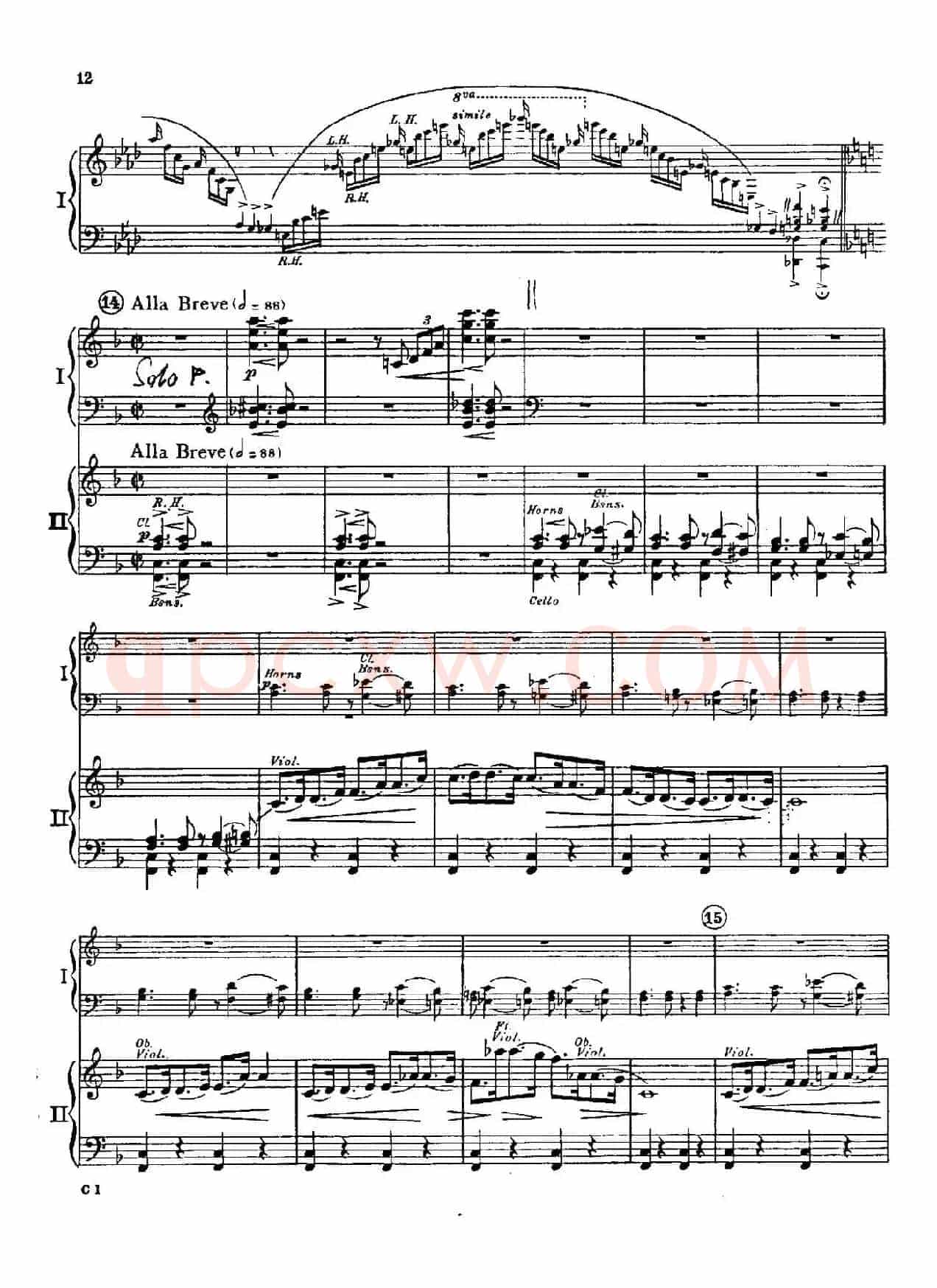 F大调爵士钢琴协奏曲（美版双钢琴原谱 P11—20）