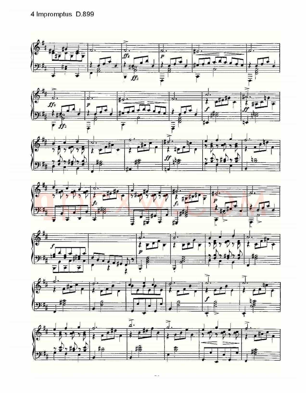 4 Impromptus D.899(4人即兴演奏 D.899)