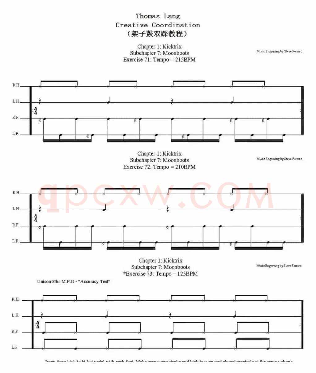 Thomas Lang - Creative Coordination（架子鼓双踩教程P26-50）