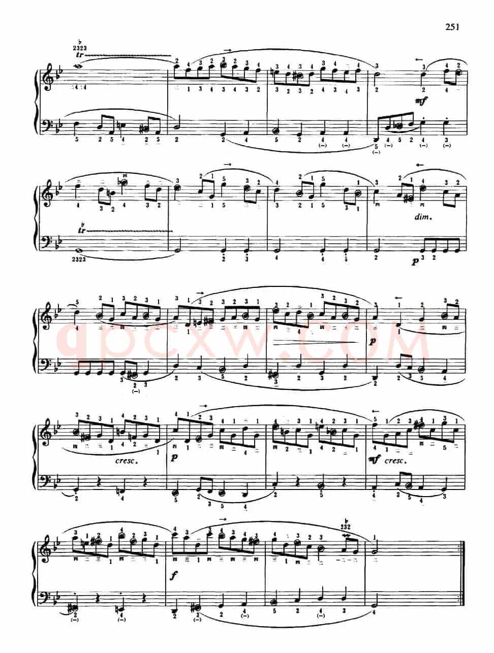 加伏特舞曲（巴赫曲、陈剑一改编版、带指法）