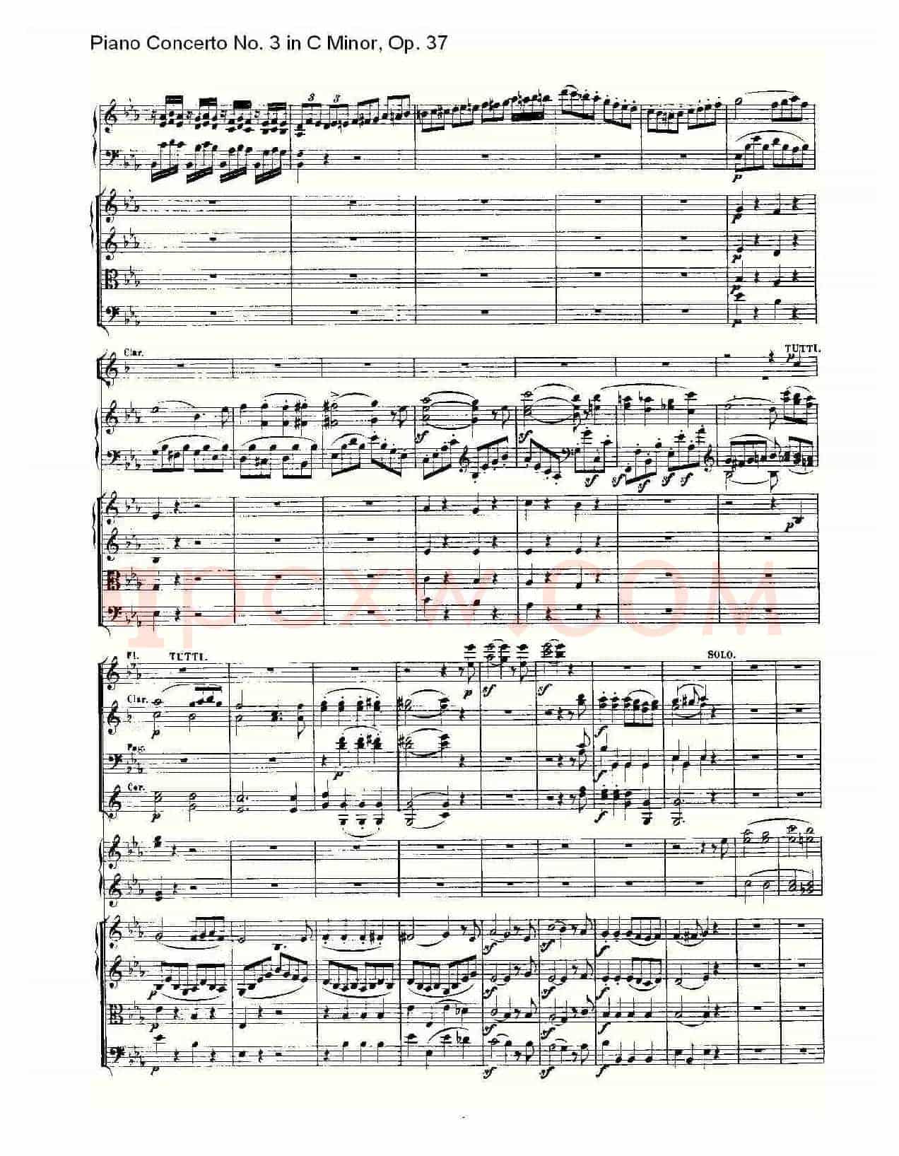 C小调钢琴第三协奏曲 Op.37 第一乐章