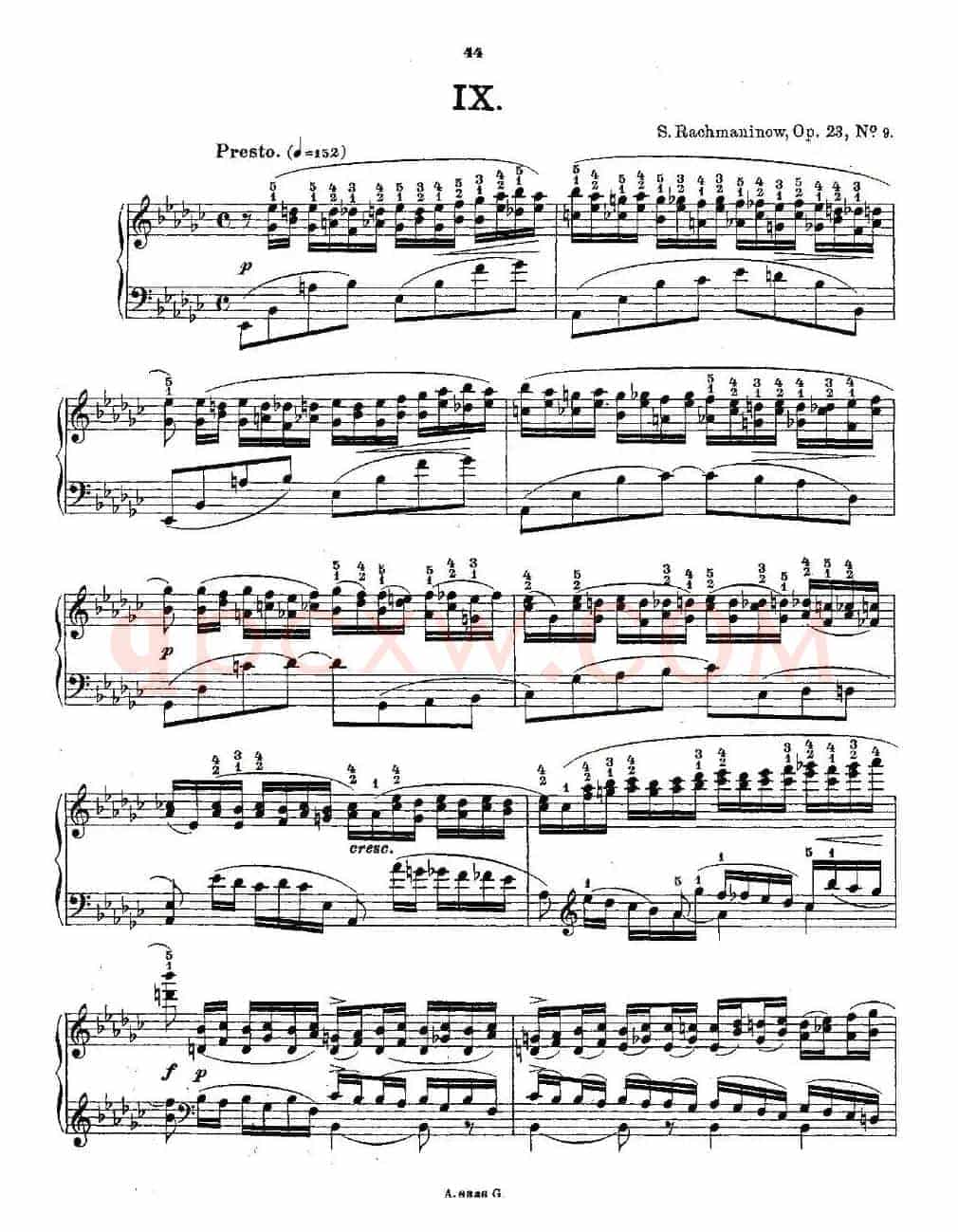 10首《前奏曲》之九（Rachmaninoff 10 Preludes, Op.23）