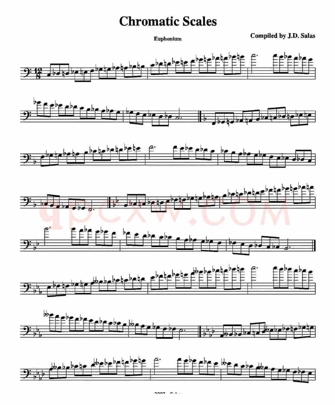 Chromatic Scales - Euphonium（上低音号练习教材选曲）