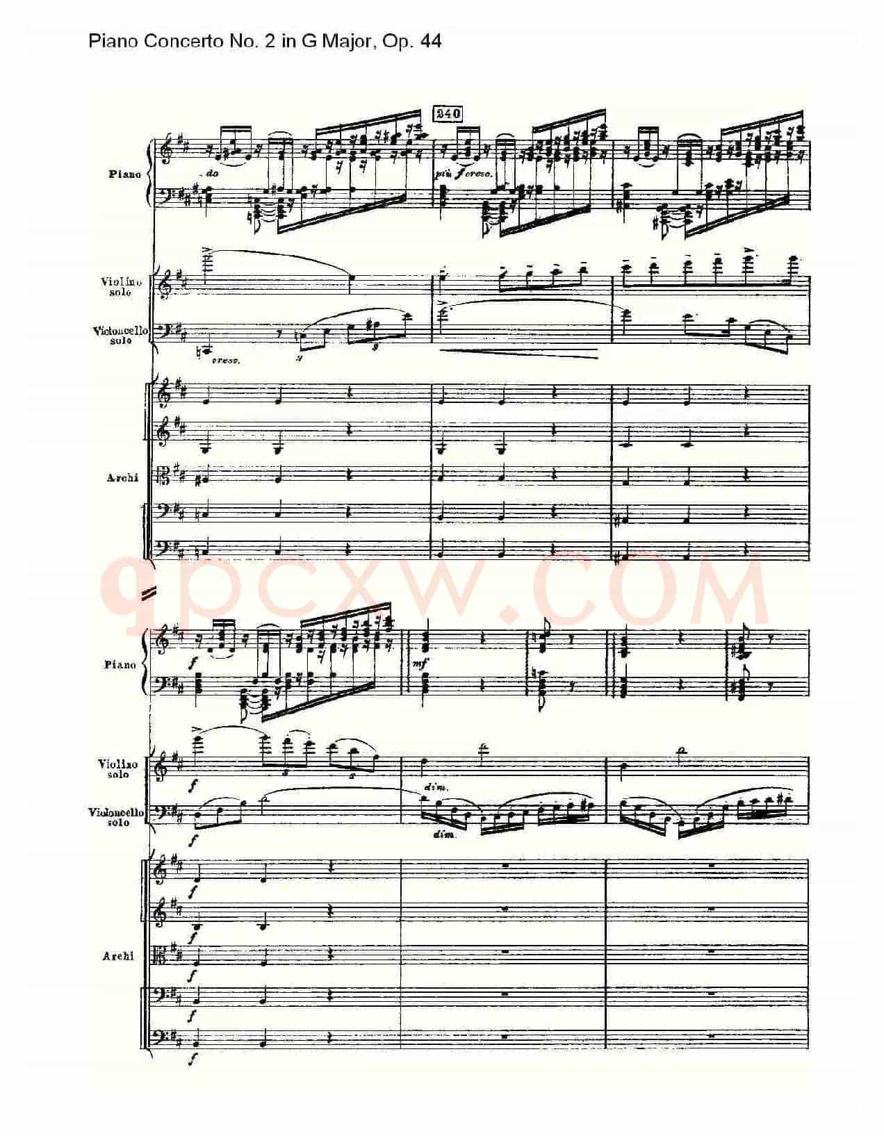 G大调第二钢琴协奏曲, Op.44第二乐章