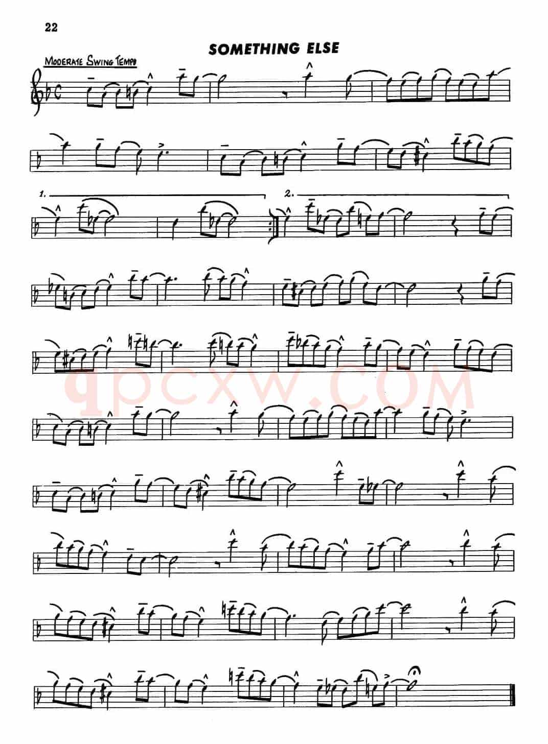 Basic Jazz Conception for saxophone（SOMETHING ELSE）