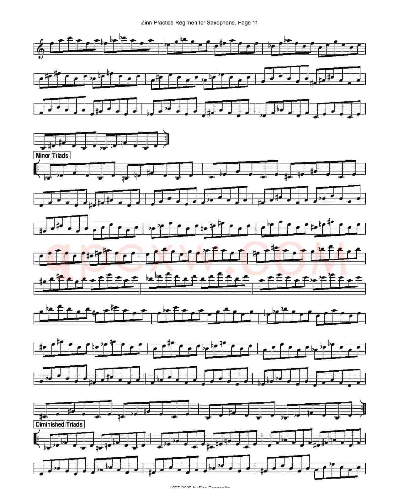 ZinnRegimenSax2009练习曲