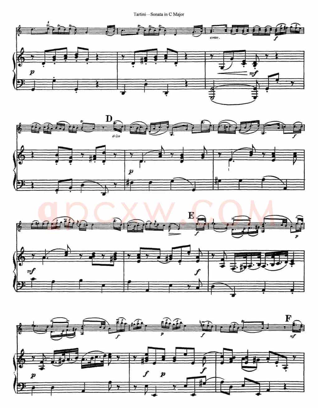 Violin Sonata in C Major（小提琴+钢琴伴奏）