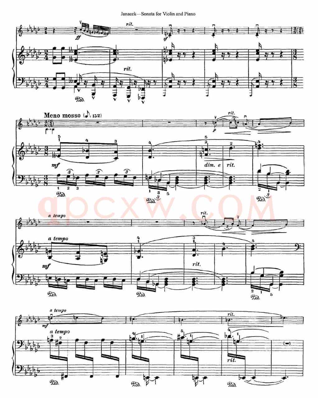 Janacek Sonata for Violin（小提琴+钢琴伴奏）