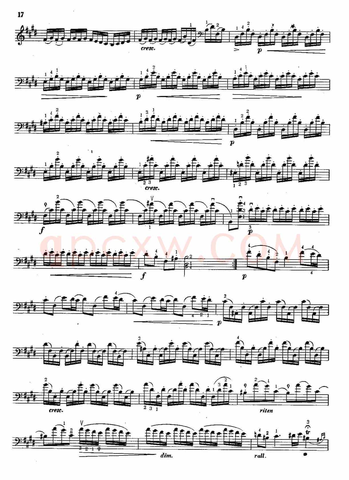 E大调奏鸣曲（大提琴）