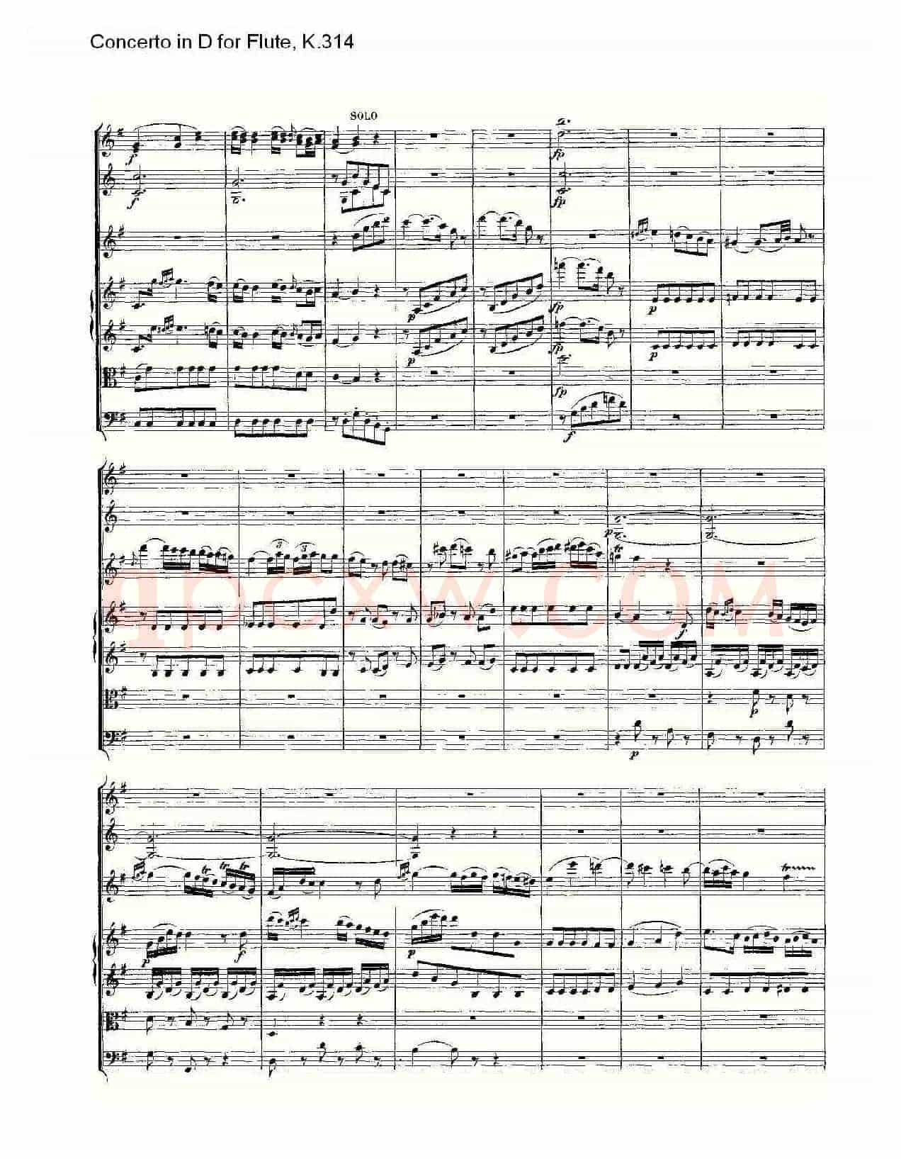 Concerto in D for Flute, K.314（D调长笛协奏曲, K.314）