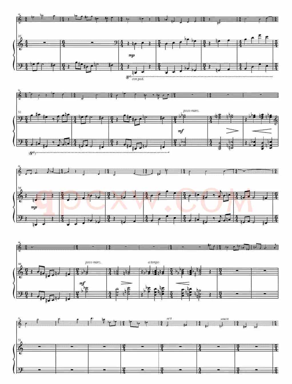 Sonata Poema aenigmaticum（小提琴+钢琴伴奏、3rd movement）