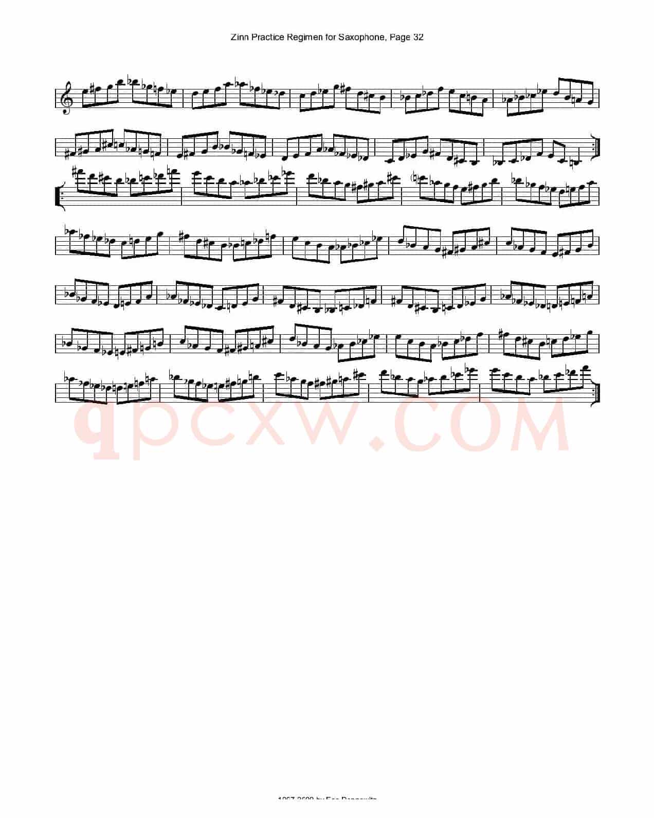 ZinnRegimenSax2009练习曲