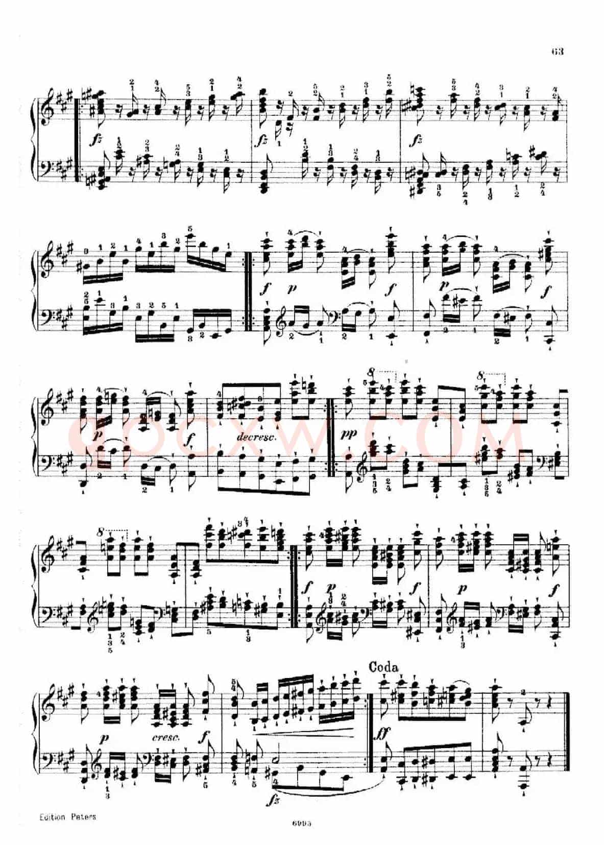 School of the Virtuoso Op.365(60首钢琴高级练习曲·25)