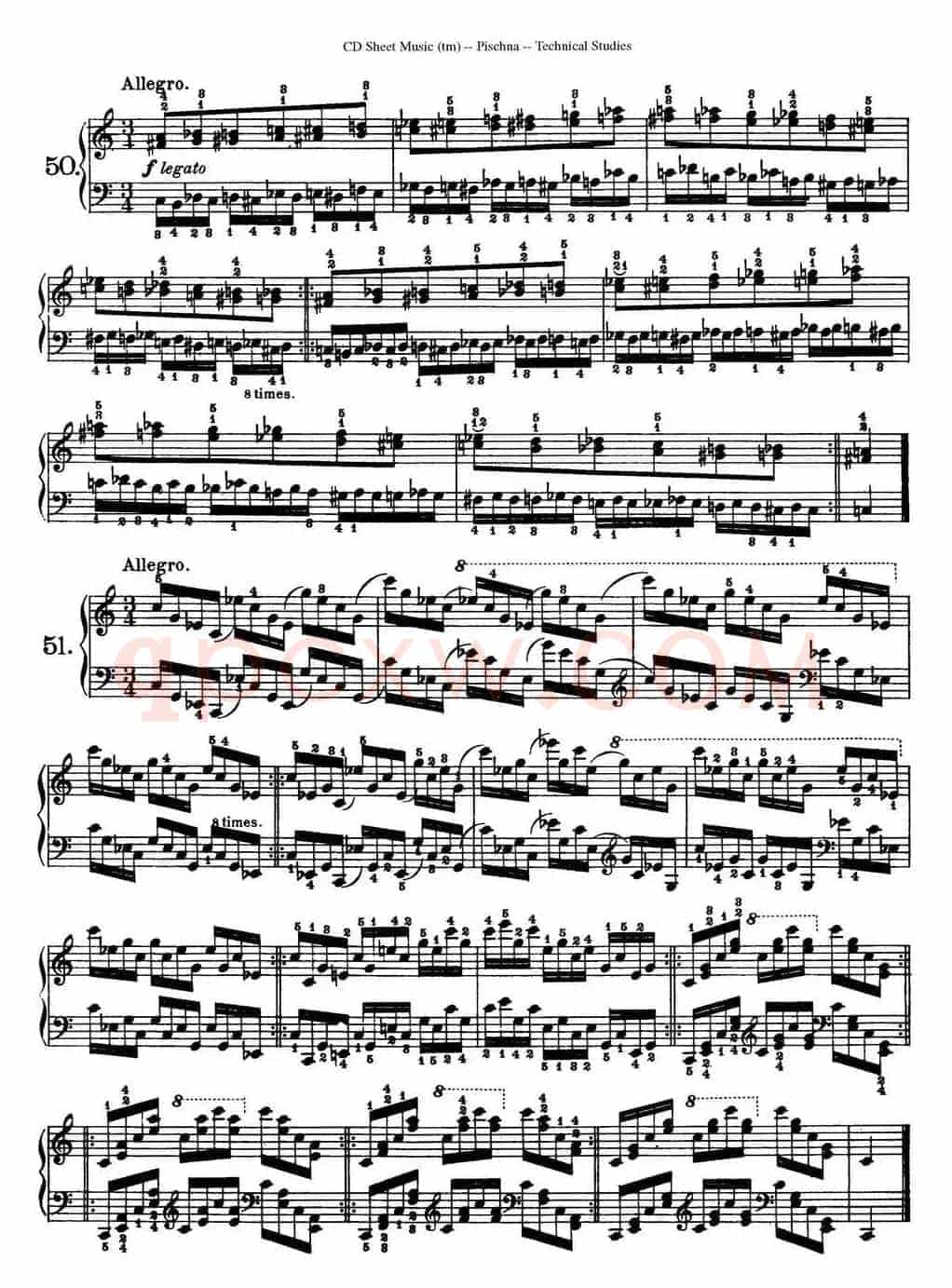 Technical Studies 60 Progressive Exercises (60首钢琴循序渐进练习曲 P81——90)