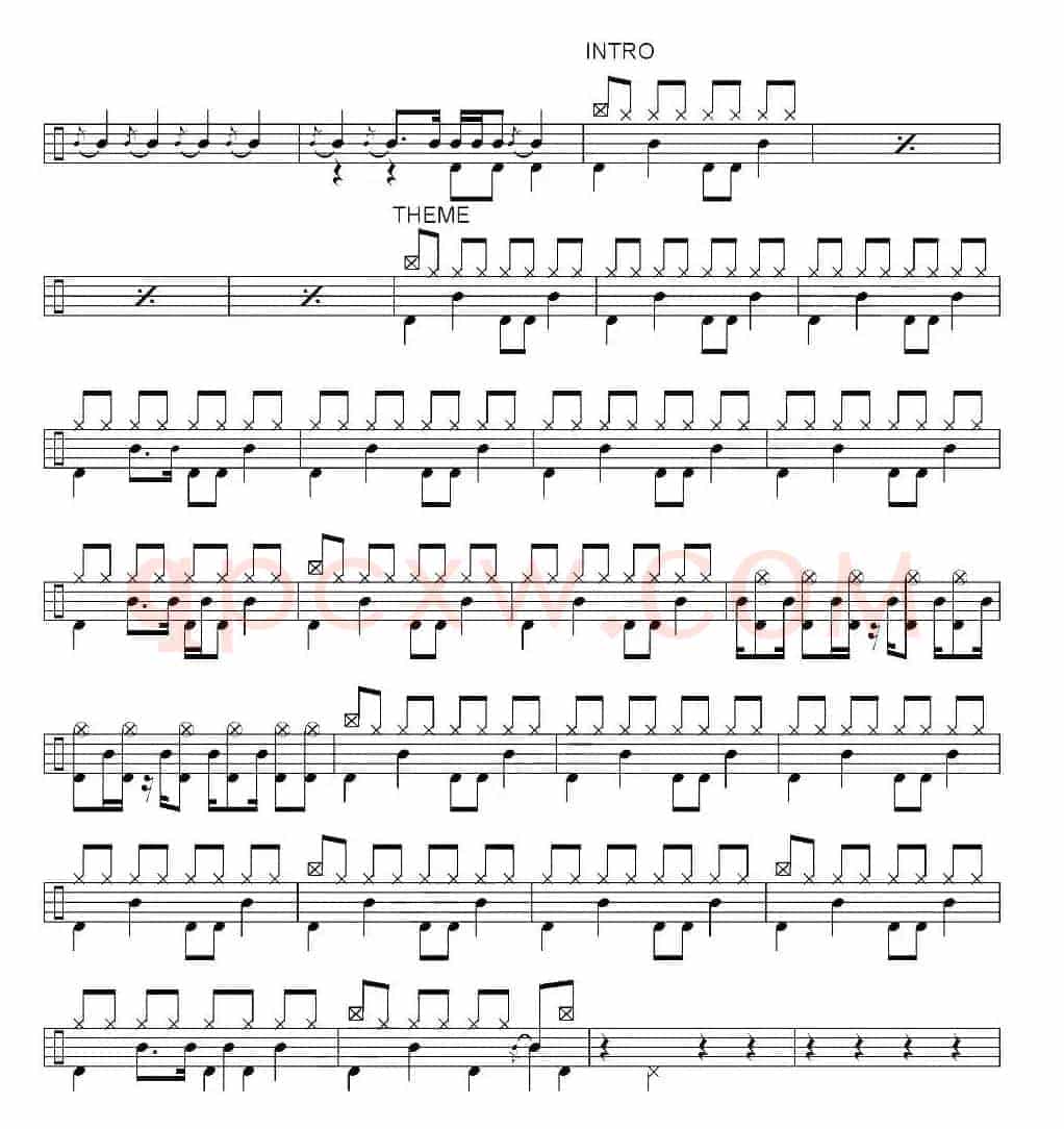 爵士鼓谱：Lenny Kravitz - Are you gonna go my way