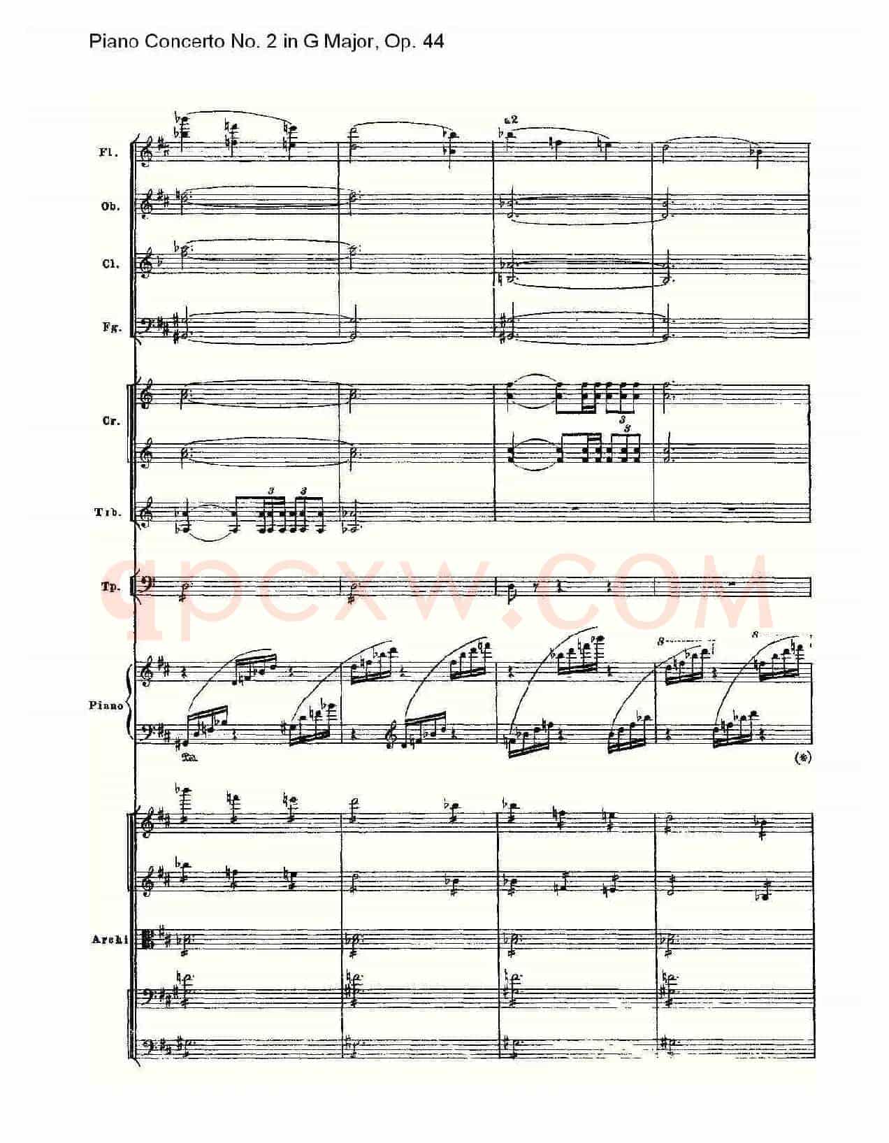 G大调第二钢琴协奏曲, Op.44第二乐章