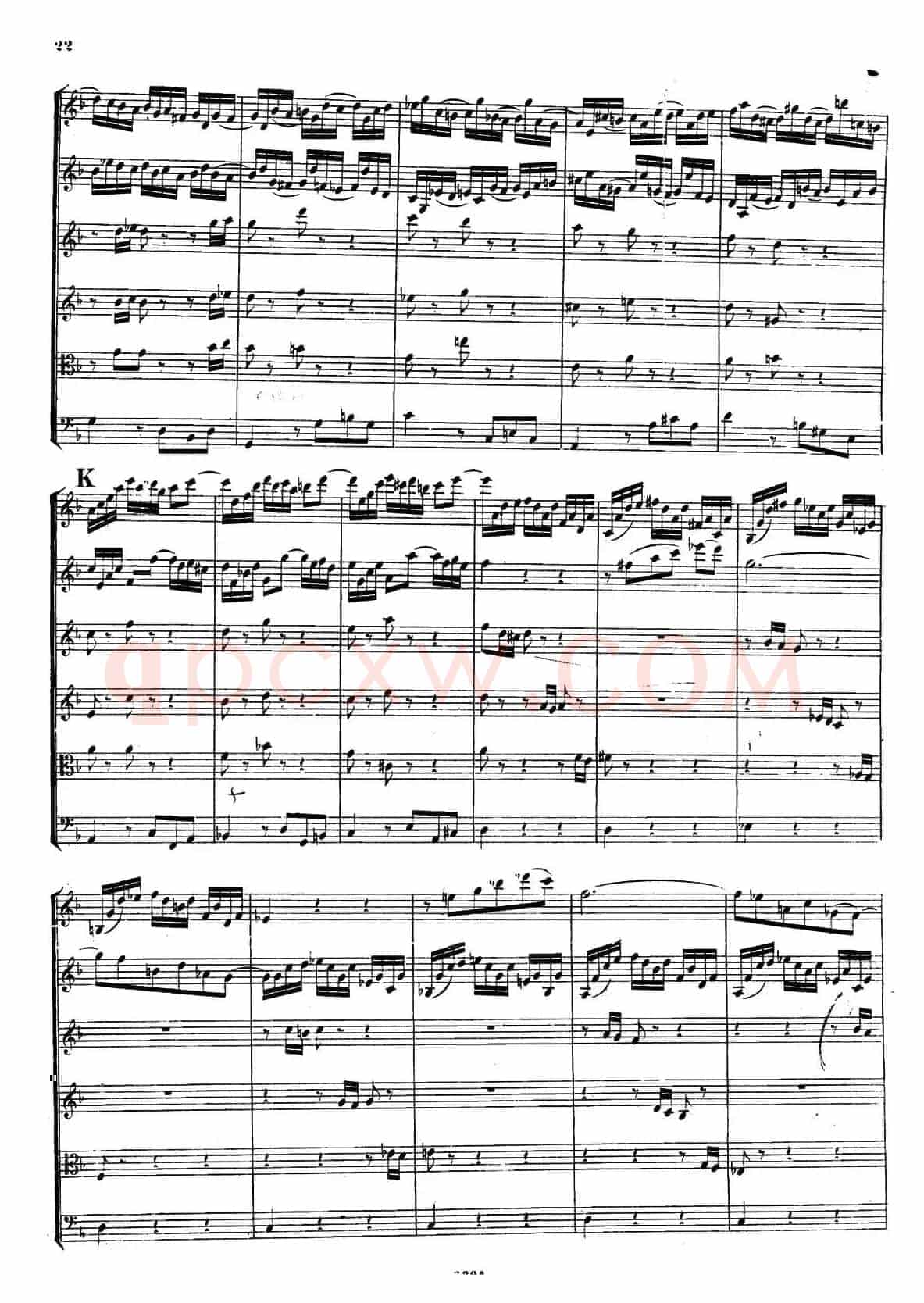 CONCERTO A DUE VIOLINI.（巴赫D小调二重协奏曲总谱）