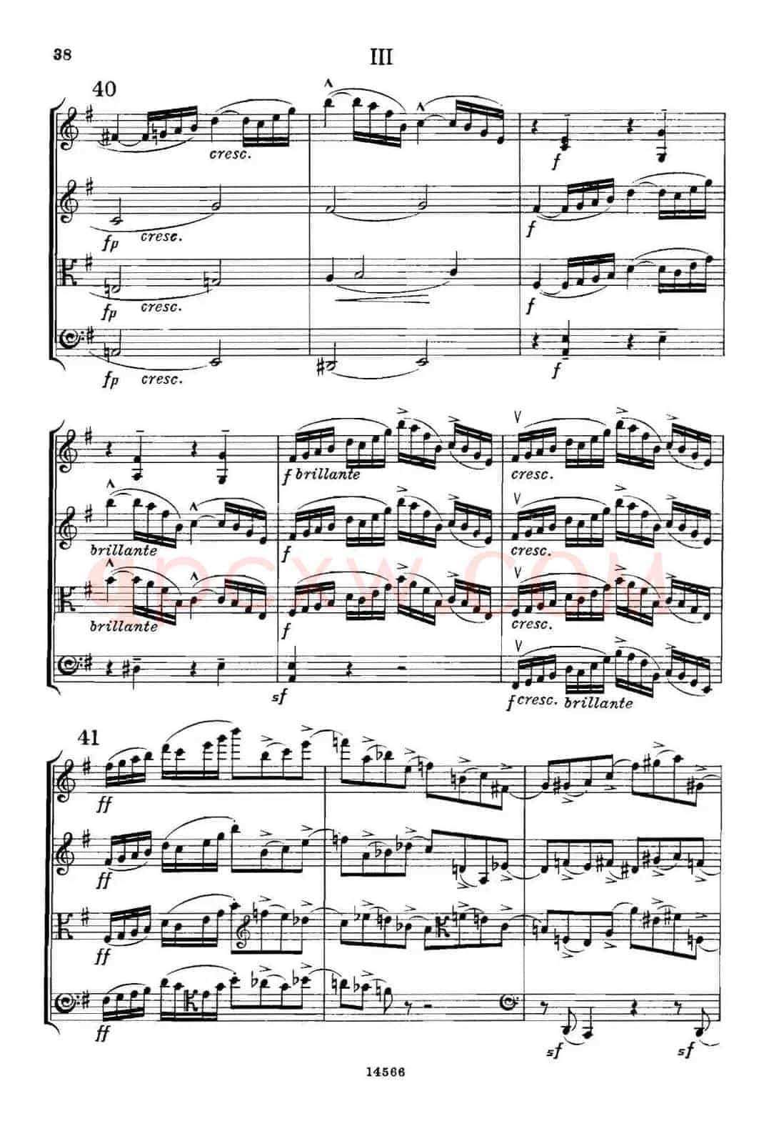 QUARTET Op.83(第三部分)(弦乐四重奏)