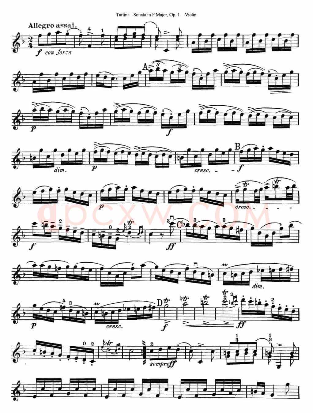 Violin Sonata in F Major Op.1