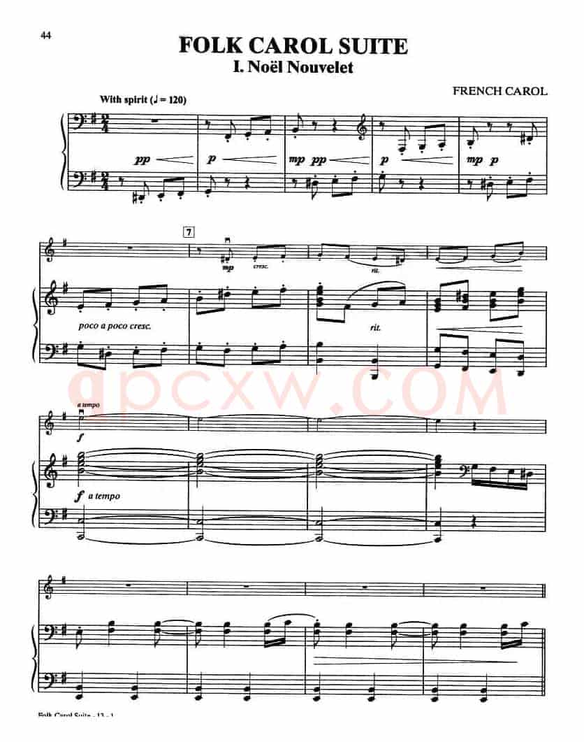 FOLK CAROL SUITE（钢琴伴奏）