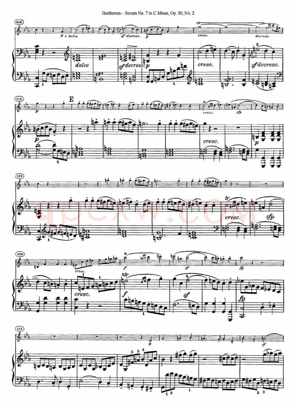 Violin Sonata No.7 in C Minor Op.30 No.2（小提琴+钢琴伴奏）