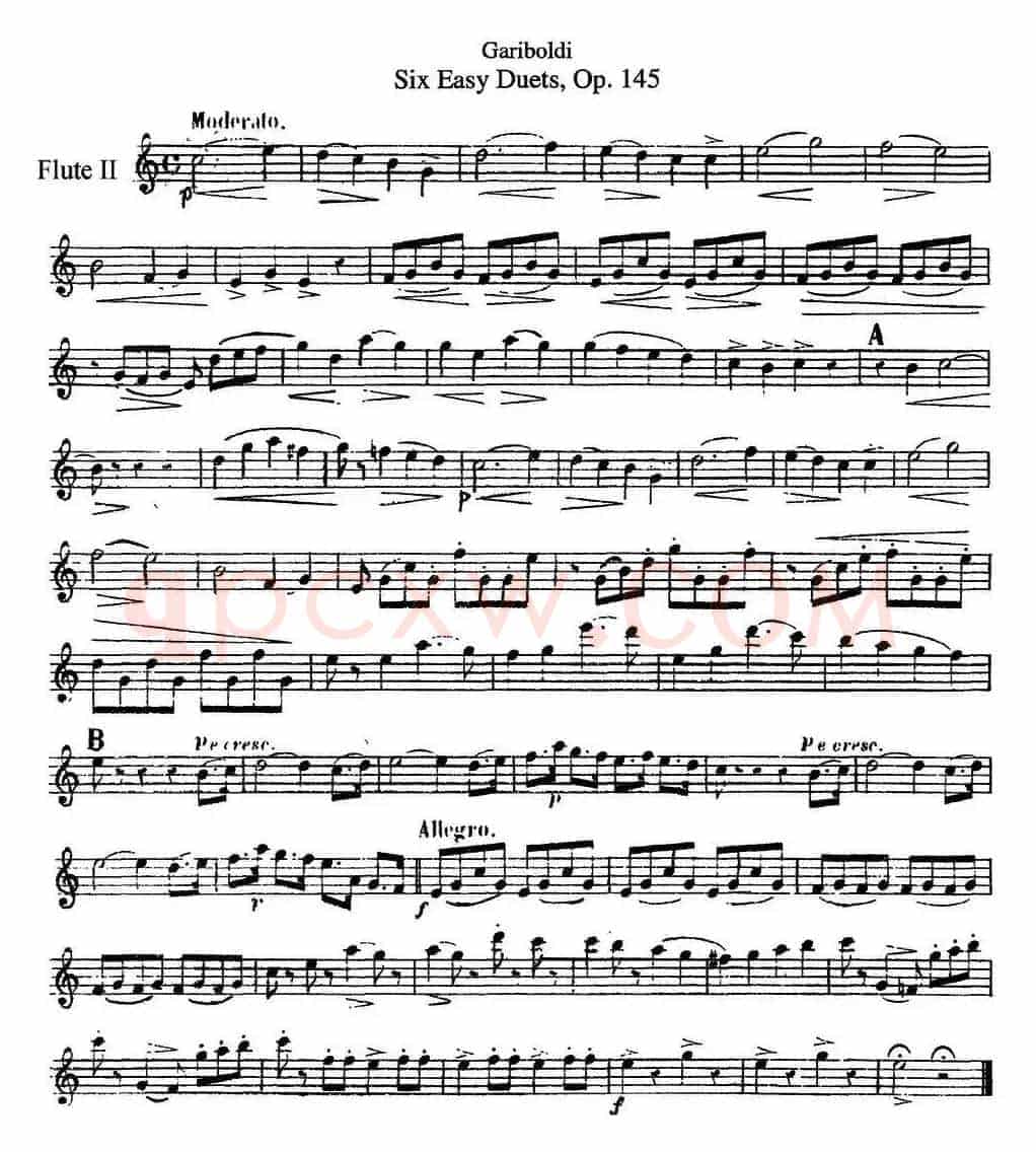 六首简易二重奏作品145号