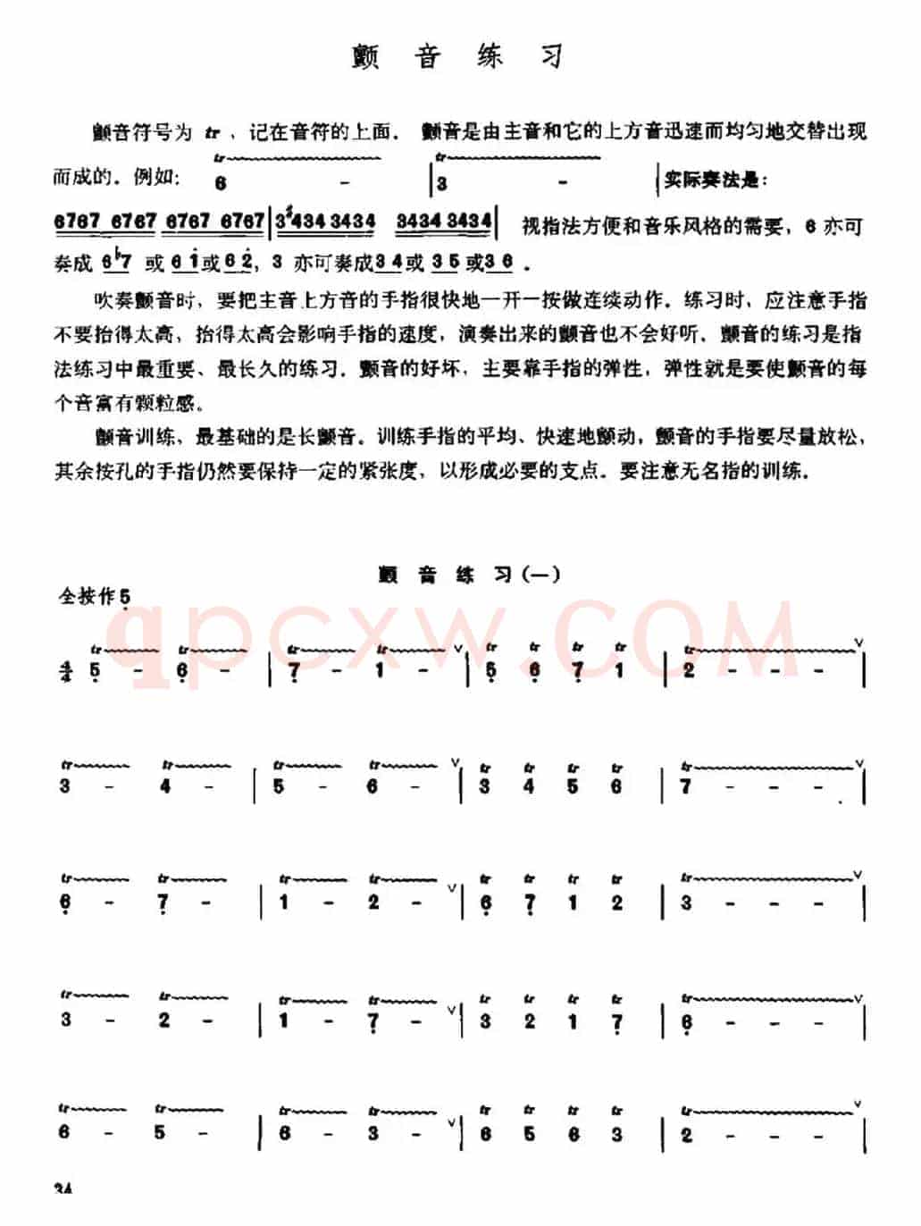 笛子颤音练习